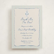 "easide Serenade" - Children's Birthday Party Invitations in Marine by Lucrecia Caporale - Front