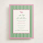 "Derby Party" - Children's Birthday Party Invitations in Bubblegum by Ashlee Townsend - Front