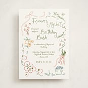 "Locally Grown Sketch" - Children's Birthday Party Invitations in Meadow by Jenna Holcomb - Front
