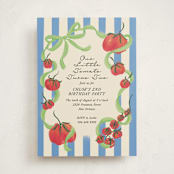 "Petit Pomodoro" - Children's Birthday Party Invitations in Lime by Jackie Crawford - Front