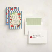 "Petit Pomodoro" - Children's Birthday Party Invitations in Lime by Jackie Crawford - Assembled