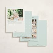 "Penguins" - Children's Birthday Party Invitations in Ice by Teju Reval - Back of Card Options