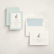 "Penguins" - Children's Birthday Party Invitations in Ice by Teju Reval - Assembled