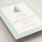 "Penguins" - Children's Birthday Party Invitations in Ice by Teju Reval - Detail