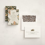 "Jungle Animals" - Children's Birthday Party Invitations in Moss by Joanna Griffin - Assembled