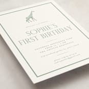 "Safari" - Children's Birthday Party Invitations in Palm by Jenna Holcomb - Detail