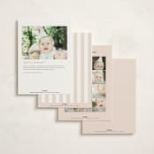 "Fframed Bow" - Children's Birthday Party Invitations in Blush by Baumbirdy - Back of Card Options