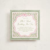 "Birthday Par-Tea" - Children's Birthday Party Invitations in Garden Glory by Creo Study - Front