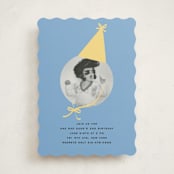 "birthday hat" - Children's Birthday Party Invitations in Lemon by Jennifer Lew - Front