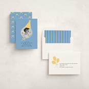"birthday hat" - Children's Birthday Party Invitations in Lemon by Jennifer Lew - Assembled