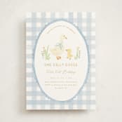 "Vintage goose" - Children's Birthday Party Invitations in Sky by Creo Study - Front