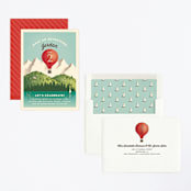 "Greatest Adventure" - Children's Birthday Party Invitations in Signal Red by Jennifer Wick - Assembled