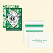 "Bow and Arrow" - Children's Birthday Party Invitations in Evergreen by Alethea and Ruth - Assembled