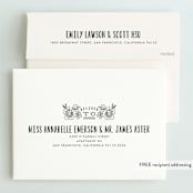 "Penciled Flowers" - Children's Birthday Party Invitations in Cloud by Alethea and Ruth - FREE Recipient Addressing