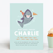 "Snappy Birthday" - Children's Birthday Party Invitations in Ocean by Itsy Belle Studio - Front