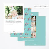 "Snappy Birthday" - Children's Birthday Party Invitations in Ocean by Itsy Belle Studio - Back of Card Options