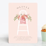 "Freshly cut flowers" - Children's Birthday Party Invitations in Carnation by Jennifer Wick - Front