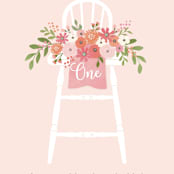 "Freshly cut flowers" - Children's Birthday Party Invitations in Carnation by Jennifer Wick - Detail
