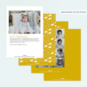 "Sea Life" - Children's Birthday Party Invitations in Mustard by Lehan Veenker - Back of Card Options