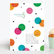 "Colorful Confetti" - Children's Birthday Party Invitations in Funfetti by Robert and Stella - Front