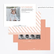 "Perfect Balance" - Children's Birthday Party Invitations in Peach by Jennifer Wick - Back of Card Options