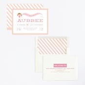 "Perfect Balance" - Children's Birthday Party Invitations in Peach by Jennifer Wick - Assembled