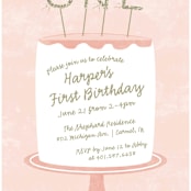 "Frosting" - Children's Birthday Party Invitations in Cotton Candy by Sarah Brown - Detail