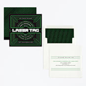 "Targeted" - Children's Birthday Party Invitations in Neon Green by Melissa Egan of Pistols - Assembled