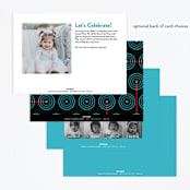 "Laser Target" - Children's Birthday Party Invitations in Electric Blue by Melissa Egan of Pistols - Back of Card Options