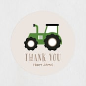 "Happy Farm" - Children's Birthday Party Stickers in Barn by iamtanya - Front