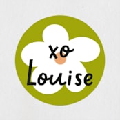 "Flower Cake" - Children's Birthday Party Stickers in Lime by Baumbirdy - Front