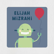 "robots" - Children's Birthday Party Stickers in Confetti by peetie design - In Use