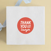 "Two Fast" - Children's Birthday Party Stickers in Racing Red by Jessie Steury - Front