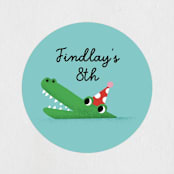 "Pool Party" - Children's Birthday Party Stickers in Fruit Punch by mo kelley - In Use