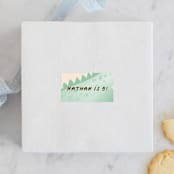 "bronto" - Children's Birthday Party Stickers in Avocado by chocomocacino - Front