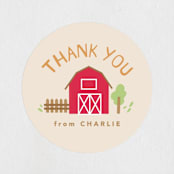 "Barnyard noises" - Children's Birthday Party Stickers in Cotton by Creo Study - In Use
