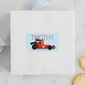 "Monaco" - Children's Birthday Party Stickers in Cherry by Jenna Holcomb - Front