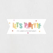 "Get Ready to Party" - Children's Birthday Party Stickers in Sprinkles by Stephanie Hawkes - In Use