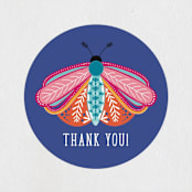 "Buggy" - Children's Birthday Party Stickers in Peony by Erin Deegan - In Use