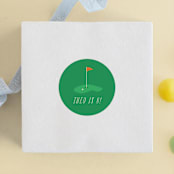 "happy birdie" - Children's Birthday Party Stickers in Emerald by Ellen Schlegelmilch - Front