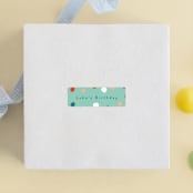 "That First Cake" - Children's Birthday Party Stickers in Citrus by Christie Garcia - Front