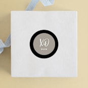 "Hats off" - Children's Birthday Party Stickers in Sugar by Christie Garcia - Front
