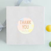 "Bday Twins" - Children's Birthday Party Stickers in Creamsicle by Baumbirdy - Front
