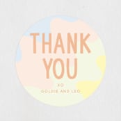 "Bday Twins" - Children's Birthday Party Stickers in Creamsicle by Baumbirdy - In Use