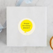 "Balloon" - Children's Birthday Party Stickers in Cream by Baumbirdy - Front
