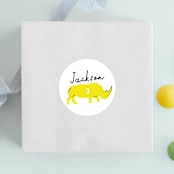 "modern safari party" - Children's Birthday Party Stickers in Sun by Phrosné Barwood - Front