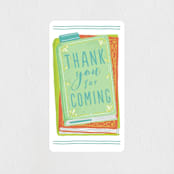 "Book Stack" - Children's Birthday Party Stickers in Mint by Shiny Penny Studio - Front