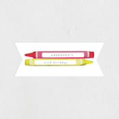 "Colorful Party" - Children's Birthday Party Stickers in Coral by heythird - Front