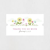 "Little Bunny" - Children's Birthday Party Stickers in Carnation by Michelle Taylor - Front