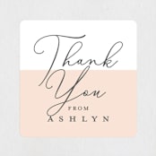 "Modern girl" - Children's Birthday Party Stickers in Blush by Stacey Meacham - Front